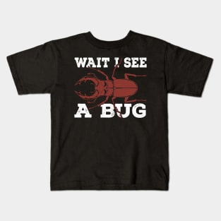 Wait I See A Bug Research Entomologist Gift Kids T-Shirt